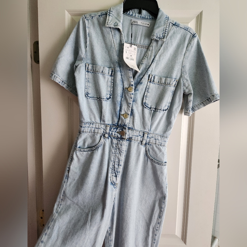 NWT Zara denim jumpsuit